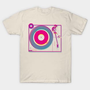 turntable offset cmyk graphic T-Shirt